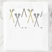 Lacrosse Sticks Rechthoekige Sticker (Tas)