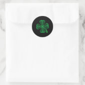 Lacrosse Sticks Shamrock Clover Irish Lucky Lax Gi Ronde Sticker (Tas)
