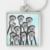 Lacrosse Sticks Sleutelhanger (Voorkant)