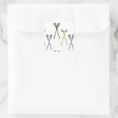 Lacrosse Sticks Vierkante Sticker (Tas)