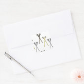 Lacrosse Sticks Vierkante Sticker (Envelop)