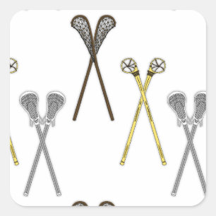 Lacrosse Sticks Vierkante Sticker