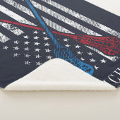 Lacrosse Sticks  vlag Gepersonaliseerd Sherpa Deken (3/4)
