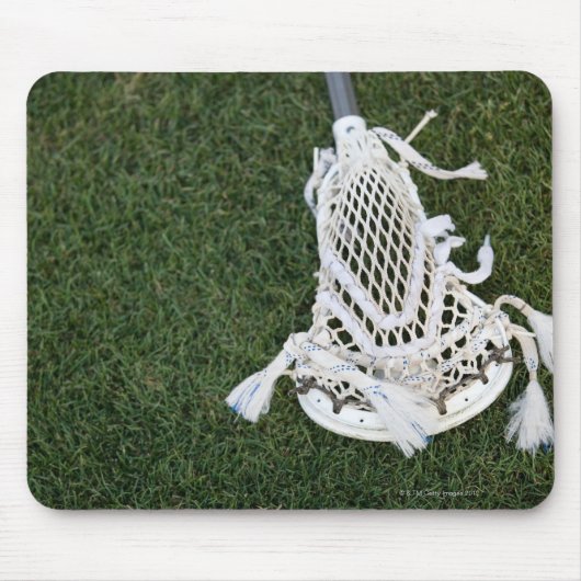 Lacrosse-stok op gras muismat (Voorkant)