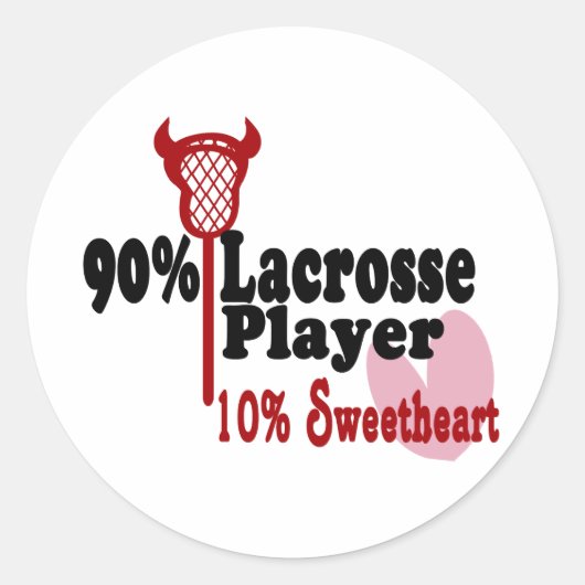 Lacrosse SweeLieje Ronde Sticker (Voorkant)