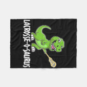 Lacrosse T-rex Dino Lacrosse Racket  Fleece Deken (Voorkant (Horizontaal))