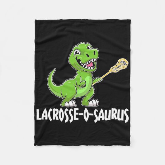 Lacrosse T-rex Dino Lacrosse Racket  Fleece Deken (Voorkant)