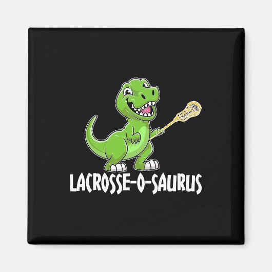 Lacrosse T-rex Dino Lacrosse Racket Magneet (Voorkant)
