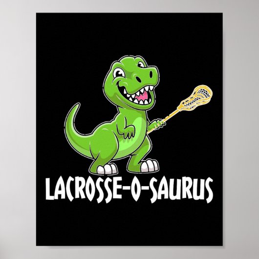Lacrosse T-rex Dino Lacrosse Racket Poster (Voorkant)