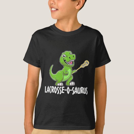 Lacrosse T-rex Dino Lacrosse Racket  T-shirt (Voorkant)