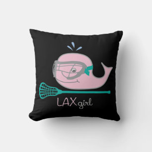 Lacrosse T - shirts voor meisjes Roze walvismasker Kussen