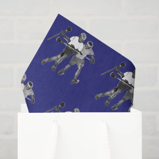 Lacrosse Team Blauw Tissuepapier (Cadeauzakje)