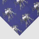 Lacrosse Team Blauw Tissuepapier (Detail)