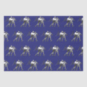 Lacrosse Team Blauw Tissuepapier (Voorkant)