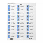 Lacrosse Team Blue Etiket (Full Sheet)