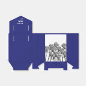 Lacrosse Team Blue Favor Box Bedankdoosjes (Uitgevouwen)