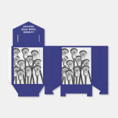Lacrosse Team Blue Favor Box Bedankdoosjes (Uitgevouwen)