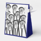 Lacrosse Team Blue Favor Box Bedankdoosjes (Achterkant)