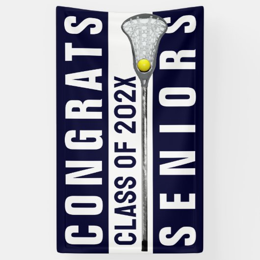 Lacrosse Team Congrats 2025 Spandoek (Verticaal)