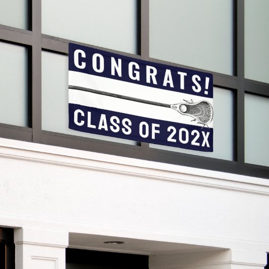 Lacrosse Team Congrats Banner (Buitenkant Gebouw)