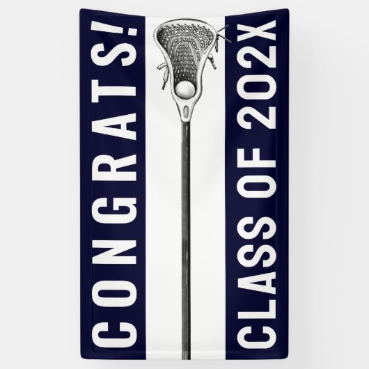 Lacrosse Team Congrats Banner (Verticaal)