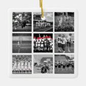 Lacrosse Team Foto Sport School Naam Jaar Keramisch Ornament (Voorkant)