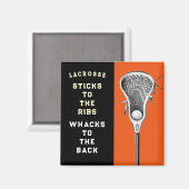 Lacrosse Team Funny Magneet (Voorkant / Achterkant)