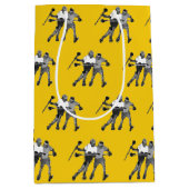 Lacrosse Team Geel Medium Cadeauzakje (Voorkant)