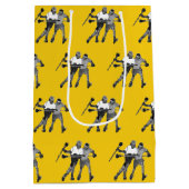 Lacrosse Team Geel Medium Cadeauzakje (Achterkant)