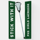 Lacrosse Team Green Banner (Verticaal)