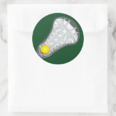 Lacrosse Team Green Classic Round Sticker (Tas)