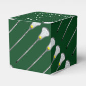 Lacrosse Team Green Favor Box Bedankdoosjes (Voorkant Zijde)