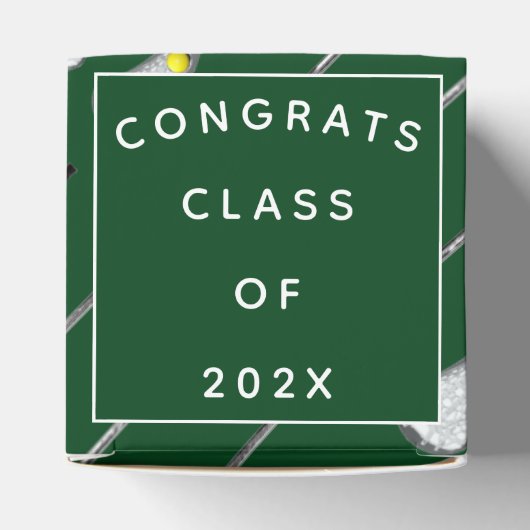 Lacrosse Team Green Favor Box Bedankdoosjes (Bovenkant)