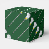 Lacrosse Team Green Favor Box Bedankdoosjes (Achterkant)