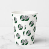 Lacrosse Team Green Papieren Bekers (Rechts)