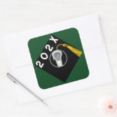 Lacrosse Team Green Senior Night Square Sticker (Envelop)