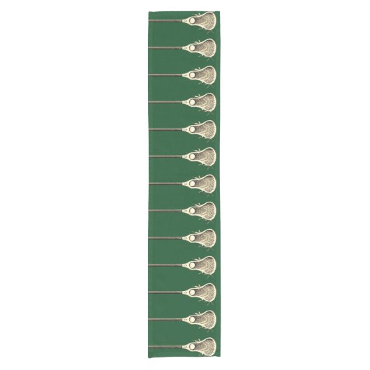 Lacrosse Team Green Short Table Runner Korte Tafelloper (Voorkant)