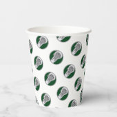 Lacrosse Team Groen Papieren Bekers (Achterkant)