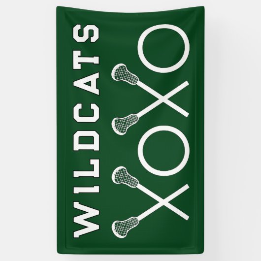 Lacrosse Team Groen Spandoek (Verticaal)
