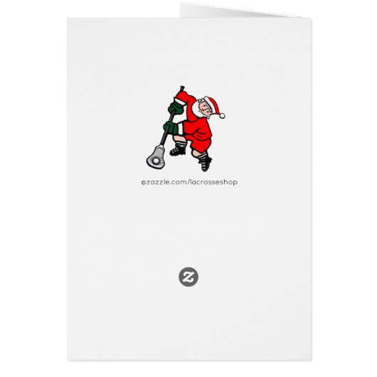 Lacrosse Team Kerst Kaarten (Achterkant)