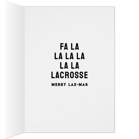 Lacrosse Team Kerst Kaarten (Binnen (Rechts))
