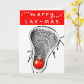 Lacrosse Team Kerstkaarten Kaart (Gele Bloem)