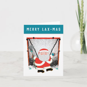 Lacrosse Team Kerstmis Feestdagen Kaart