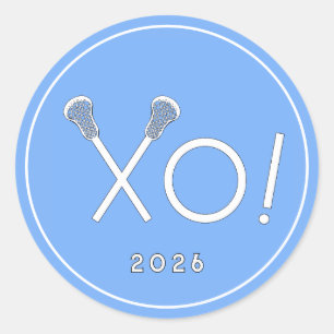 Lacrosse Team Klassieke Ronde Sticker