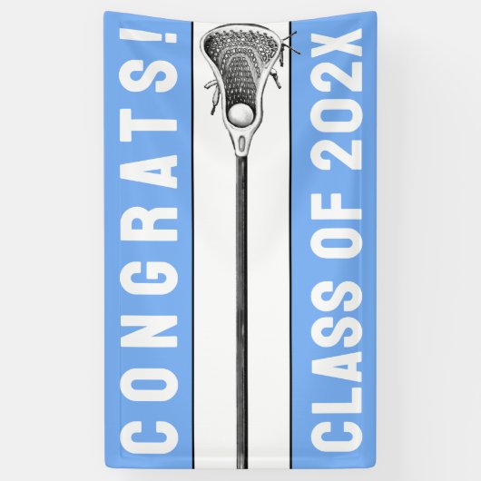Lacrosse Team Light Blue Banner (Verticaal)