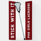 Lacrosse Team Maroon Banner (Verticaal)