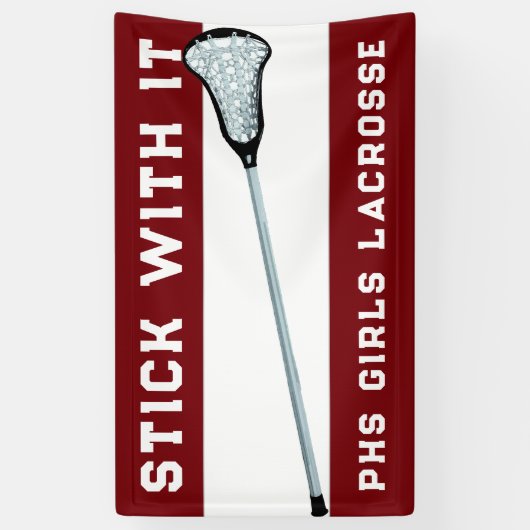 Lacrosse Team Maroon Banner (Verticaal)