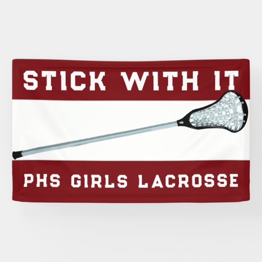 Lacrosse Team Maroon Banner (Horizontaal)