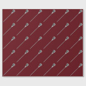 Lacrosse Team Maroon Cadeau Cadeaupapier (Vlak)