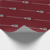 Lacrosse Team Maroon Cadeau Cadeaupapier (Hoek)